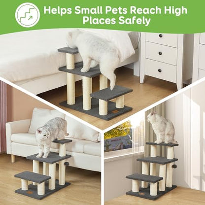 Pawque Dog Stairs & Cat Scratching Post Pet Steps for High Beds Couch - Image 3