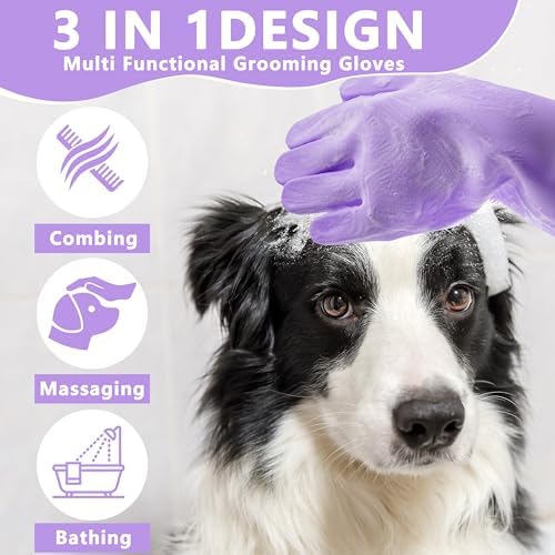 Pet Grooming Gloves—Dog Washing Gloves with High-Density Teeth - Image 3
