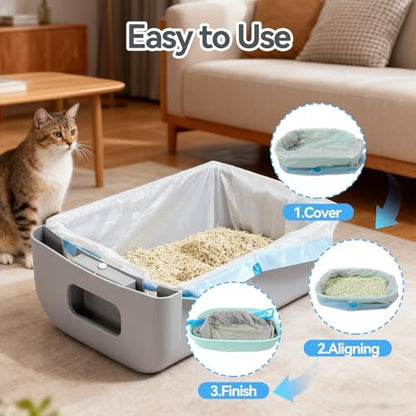 Cat Litter Box Bags, 160 Count, 27" x 13" - Image 6