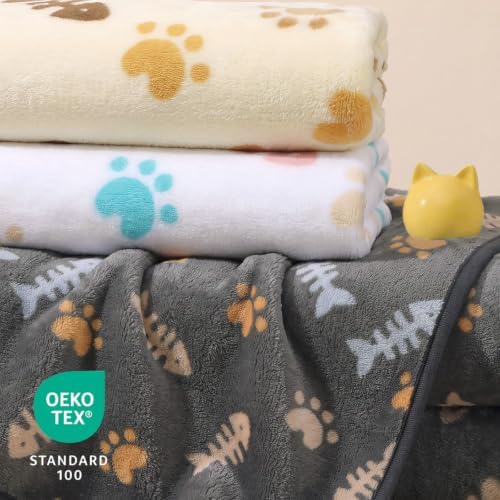 Luciphia 3 Pack Soft Fleece Dog Blankets for Small Dogs Puppy Cats,23"x16" - Image 3