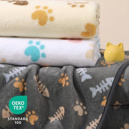Luciphia 3 Pack Soft Fleece Dog Blankets for Small Dogs Puppy Cats,23"x16" - Image 3