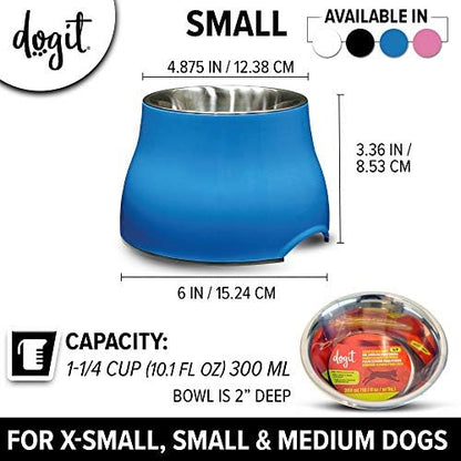 Dogit Elevated Dog Bowl, Blue - Image 4