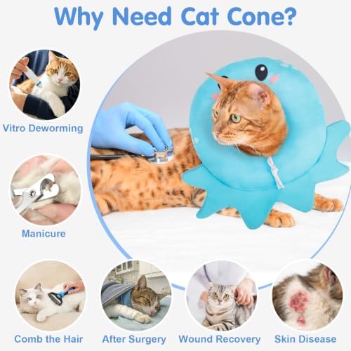 BEAUTYZOO Cat Cone Collars Soft, Cat Donut Recovery E Collar After Surgery - Image 2