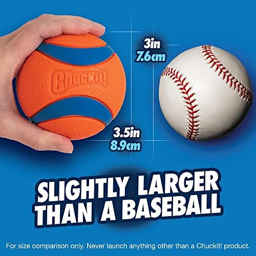 Chuckit! Ultra Ball Dog Toy - for Dogs 100+ lbs - Made from Durable Rubber - Super Bouncy - Floats in Water - 3.5-inch Diameter - Size XL (Pack of 2) - Image 4