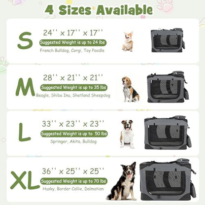 Giantex Collapsible Soft Dog Crate, 24 Inch Portable Travel Dog Kennel - Image 3