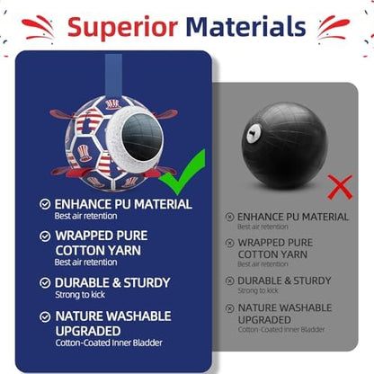 Diman Dog Balls, 6 Inch Dog Soccer Ball with Straps, Independence Day Gift - Image 6
