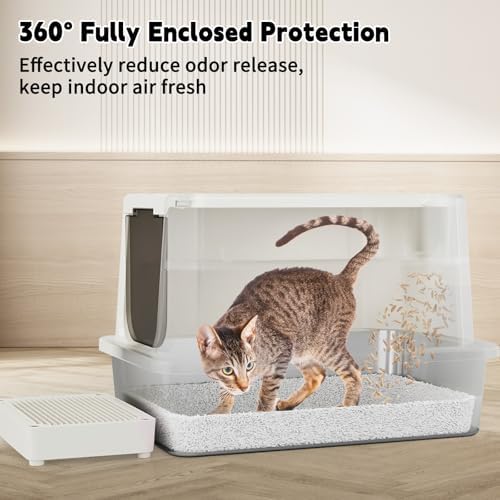 RIZZARI Stainless Steel Cat Litter Box: Dual Access, Hidden Pan, Easy Clean - Image 5