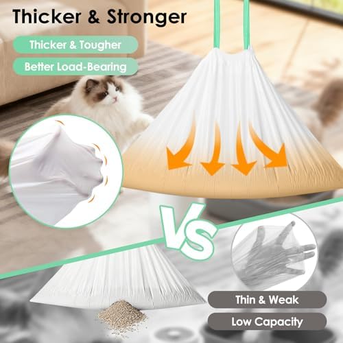 Cat Litter Box Liners, 60 Count, Large 37" x 18", 2.8 Mil Thick - Image 4