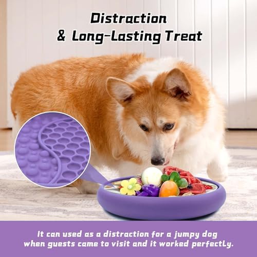 Dog Lick Bowl, Non-Slip Lick Mat Slow Feeder for Dogs & Cats - Image 4