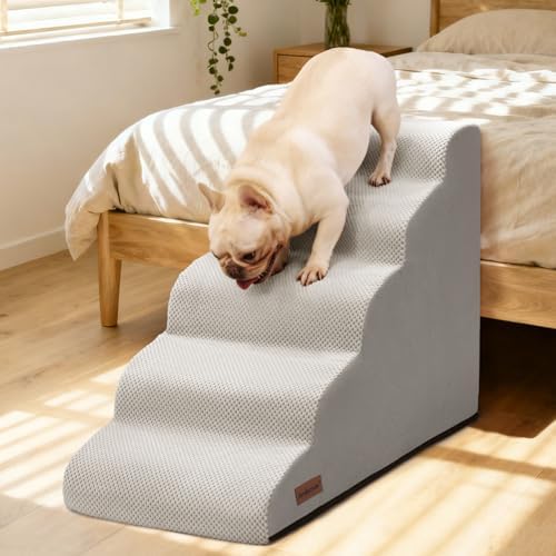 Aodisman Dog Stairs for High Beds,5 Step Pet Ramp for Dogs and Cats,22.4" H - Image 5