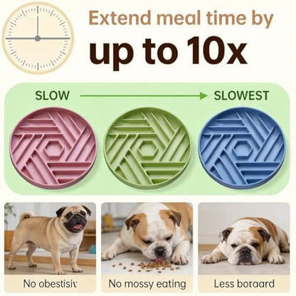 Silicone Slow Feeder Dog Bowl with Suction Base, Anti Choking Pet Bowl - Image 5