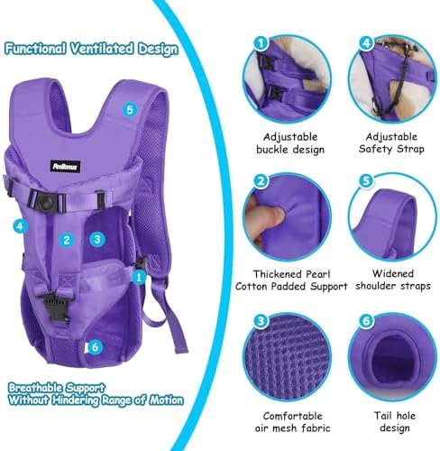 PetBonus Dog Front Carrier Backpacks, Legs Out Easy-fit Puppy Chest Carrier - Image 2