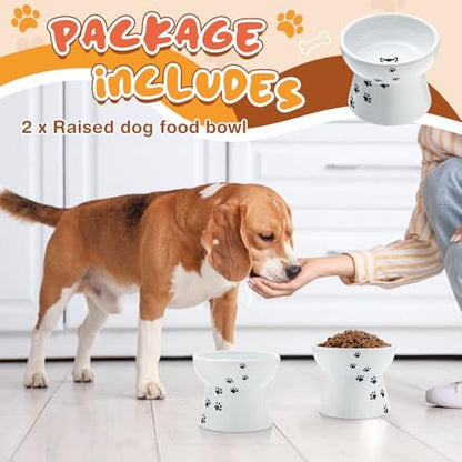 Teenyyou 2 Pack Elevated Dog Bowls for Small Dogs and Cats, 3.7" H x 4.8" W - Image 3
