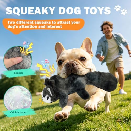 Fuufome Interactive Squeaky No Stuffing Crinkle Chew Toy for Dogs - Image 4