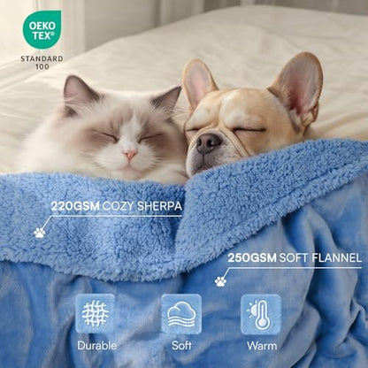 Luciphia Waterproof Blanket for Large Dog, Reversible Sherpa Couch Cover - Image 3