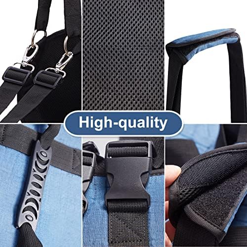 COODEO Dog Carry Sling, Emergency Backpack Pet Legs Support & Rehabilitation Dog Lift Harness for Nail Trimming, Dog Carrier for Senior Dogs Joint Injuries, Arthritis, Up and Down Stairs (M, Blue) - Image 6
