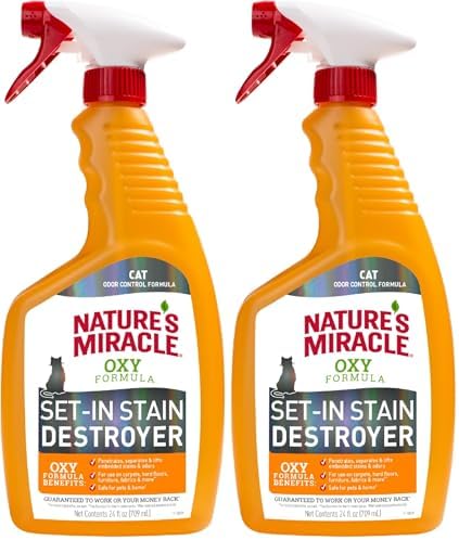 Nature's Miracle Just for Cats Oxy Stain and Odor Remover, 24 Fl Oz (Pack of 2) by NaturesMiracle