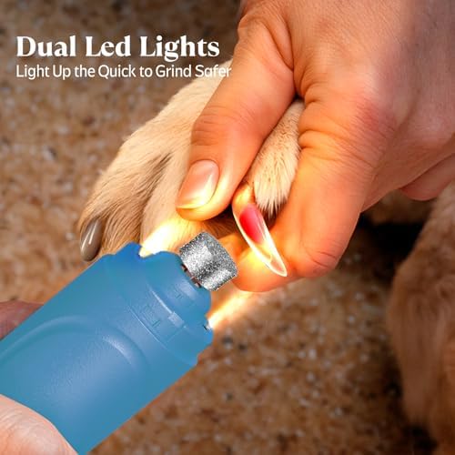 YABIFE Dog Nail Grinder, Dog Nail Trimmers and Clippers Kit, Super Quiet, Rechargeable, for Small Large Dogs Cats Toenail Claw Grooming,3 Speeds - Image 3