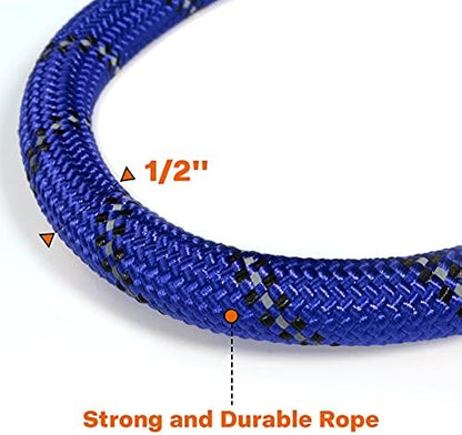 Taglory Rope Dog Leash for Medium Large Dogs, 6 FT Padded Handle, Navyblue - Image 3