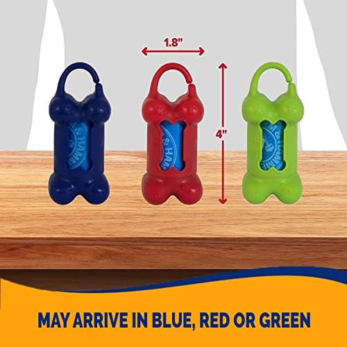 Arm & Hammer Dog Bone Shape Poop Bag Dispenser With 30 Count Dog Poop Bags With Activated Baking Soda; 9 x 14 Inches; Assorted Colors (Pack of 2) - Image 6