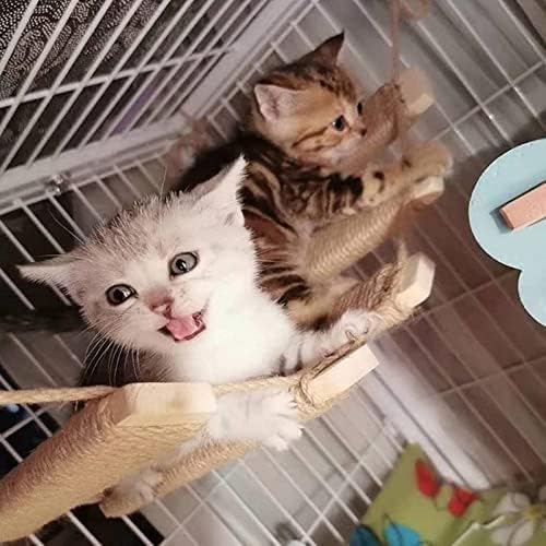 40in Cat Ladder, Sisal Rope Bridge, Climbing Frame Accessory (40in) - Image 4