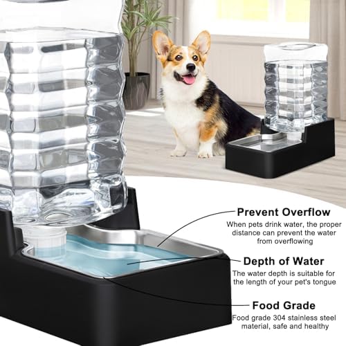 RIZZARI 9L Dog Water Bowl Dispenser for Dogs:Leak Resistant Waterer - Image 3