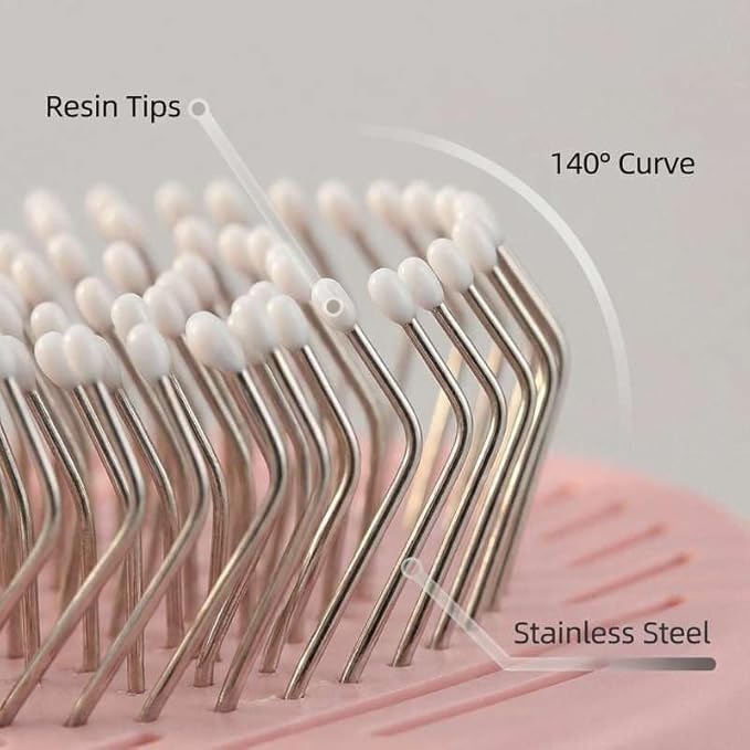 Cat Brush for Shedding, Kitten Brushes for Indoor Cats, For Long or Short Haired Cats,Cat Hair Brush Grooming Deshedding Brush for Dog Kitten Removes Loose Fur and flea removal comb, Pink
