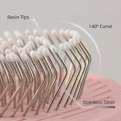Cat Brush for Shedding, Kitten Brushes for Indoor Cats, For Long or Short Haired Cats,Cat Hair Brush Grooming Deshedding Brush for Dog Kitten Removes Loose Fur and flea removal comb, Pink