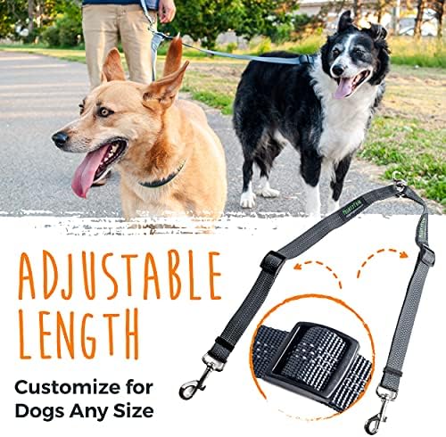 Mighty Paw Double Dog Leash, No Tangle Adjustable Split Lead for Two Dogs - Image 3
