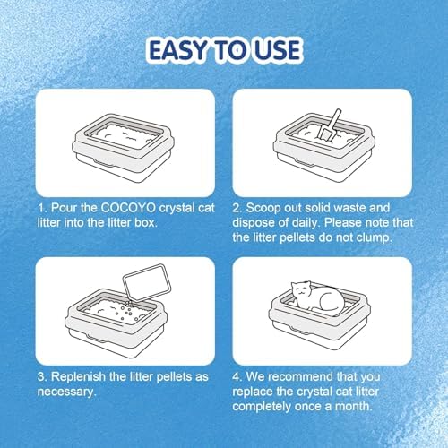 COCOYO Lavender-Scented Crystal Cat Litter I Silica Gel Cat Litter – 17.2 Lbs Value Pack (4.3 Lbs x 4) - Image 5