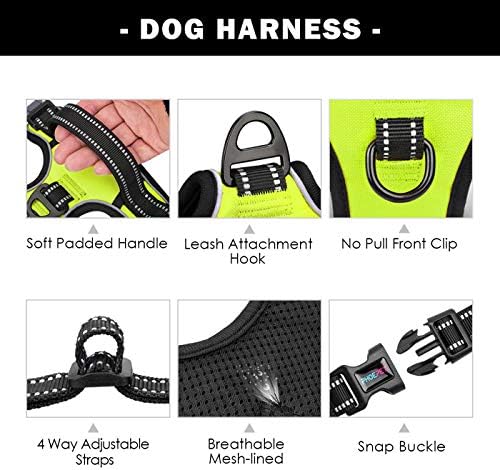PHOEPET No Pull Dog Harness Medium Reflective Front Clip Vest with Handle - Image 4