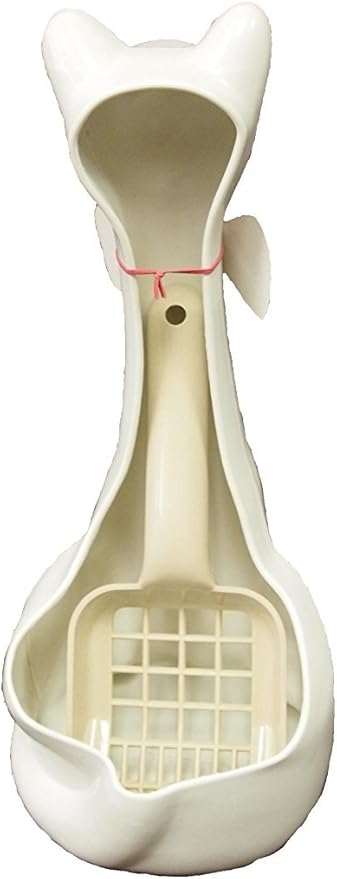 New Age Pet Scoopy Cat Litter Holder w/Scoop,White (IND003W)