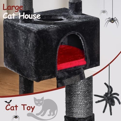 BEWISHOME Cat Tree Tower for Indoor Cats, Gothic Cat Trees with Coffin Bed - Image 6