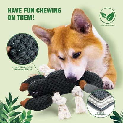 LEGEND SANDY Dog Squeaky Toys for Puppy, 5 Pack Small Dog Toys, Stuffed Animal Puppy Toys with Tug of War Ropes Value Bundle, Puppy Chew Toys for Teething with Squeakers Small Medium Breeds | Stuffed Animal Puppy Toys with Tug of War Ropes Value Bundle... - Image 4