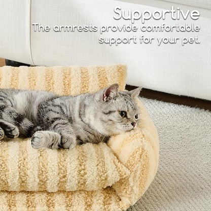 Hollypet Cat Bed Small Dog Orthopedic Couch Beds for Pets up to 13 lbs - Image 4
