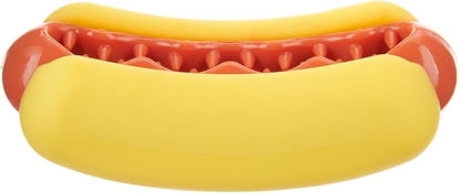 Barkbox Treat Meat Hot Dog Dog Toy | Bacon-Scented Rubber Chew Toy for Medium Dogs | Durable Dog Toys for Aggressive Chewers & Puppy Teething Toys