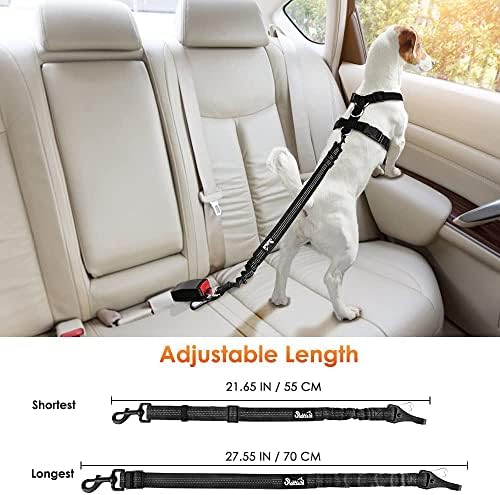 SlowTon Dog Car Seat Belt, 3 in 1 Latch Bar Attachment Dog Safety Seatbelt - Image 6