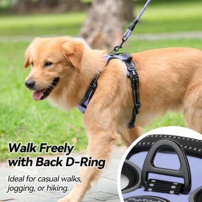 PoyPet No Pull Dog Harness Large with Front Clip & Neck Release Buckle - Image 4