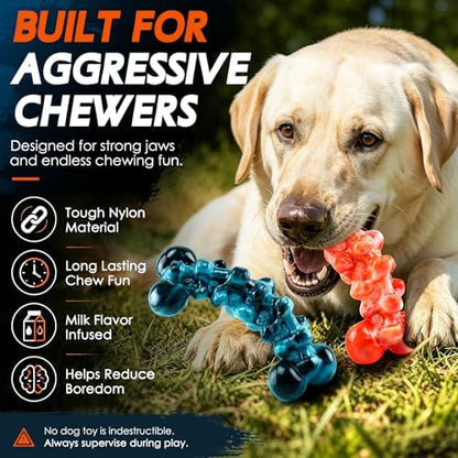 WOWBALA Dog Toys for Aggressive Chewers,Indestructible Dog Chew Toy - Image 2