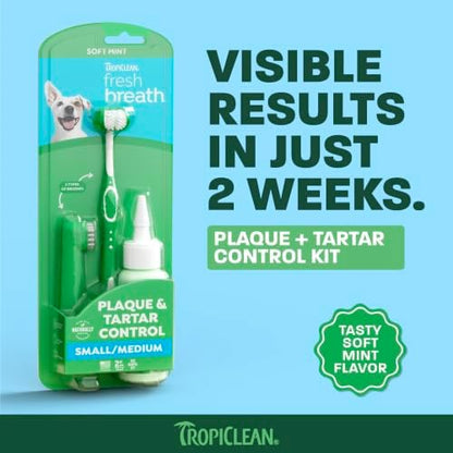 TropiClean Fresh Breath Dog Tooth Brushing Kit for Small/Medium Dogs - Image 2