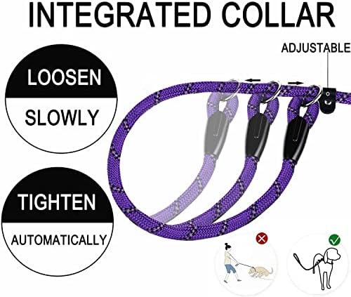 Dog Leash,6 FT Heavy Duty Dog Leashes with Comfortable Padded Handle,Purple - Image 4
