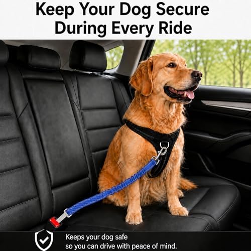 Dog Car Restraint Tether 2Pcs, Retractable Pet Travel Harness - Image 2
