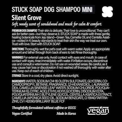 Travel Size Dog Shampoo 120ml for Sensitive Skin – Jeju Camellia & Centella Asiatica, pH 5.5-6.5, Allergen-Minimized Cedar & Bergamot Scent, K-Beauty Vegan Formula (Silent Grove) - Image 7