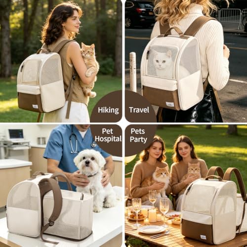 wakytu Expandable Cat Carrier Backpack,Pet Carrier for Small Cats Dogs - Image 6