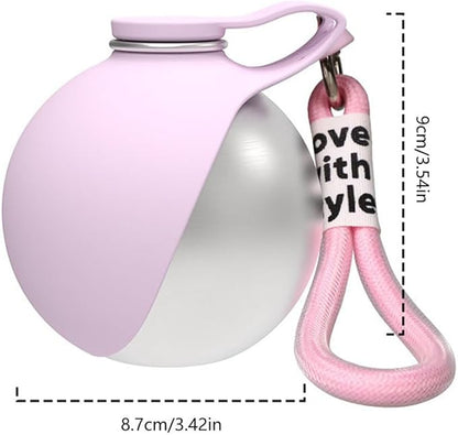 Foldable Pet Water Bottle for Travel, 2 in 1 Portable Dog Water Bottle, 304 Stainless Steel Compact Dog Drinking Bottles Leak Proof & Silicone Bowl for Walking Hiking (2PCS,B)