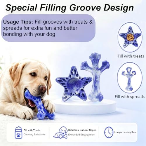 YINEYA Dog Toys for Aggressive Chewers, 3-Pack Tough Dog Chew Toys - Image 5