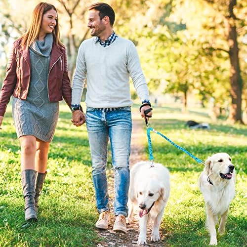 Tangle Free BungeeX2 Double Dog Leash Coupler, 360° Swivel No Tangle Dual Dog Walking & Training Leash|0-30lbs|, Comfortable Shock Absorbing Reflective Lead by Walk 2 Dogs with Ease - Image 7