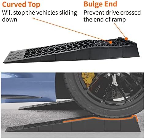 OULEME Low Profile Car Service Ramp, for Oil Changes & Maintenance, 4 Pack - Image 5