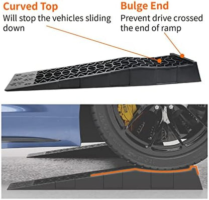 OULEME Low Profile Car Service Ramp, for Oil Changes & Maintenance, 4 Pack - Image 5