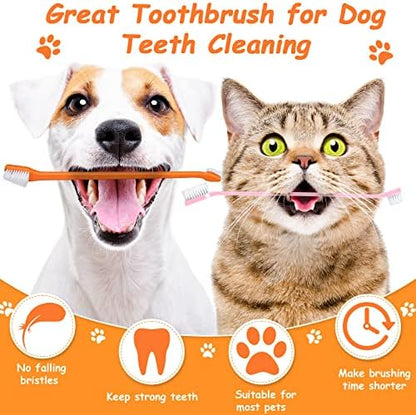 Honeydak 70 Pcs Dog Tooth Brush Dual Headed Pet Toothbrush, Colorful - Image 5